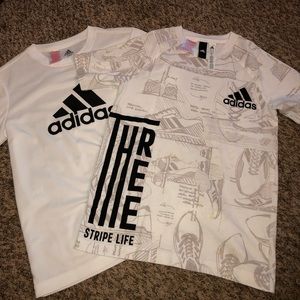 Lot of 2 Adidas T-shirt’s, Boys size Medium